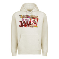 Oatmeal Heather teaching is my jam Premium Hoodie - NancyCooperArtShop