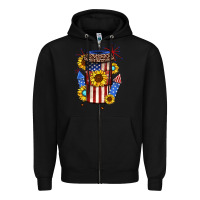 Black 4th of july coffee cup Zipper Hoodie - JahusDesignShop