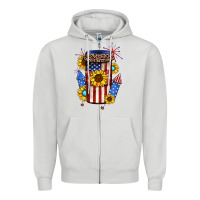 Dove Grey 4th of july coffee cup Zipper Hoodie - JahusDesignShop