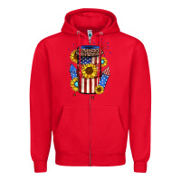 Red 4th of july coffee cup Zipper Hoodie - JahusDesignShop