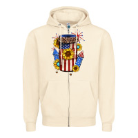 Sandshell 4th of july coffee cup Zipper Hoodie - JahusDesignShop