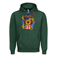 Sports Green 4th of july coffee cup Zipper Hoodie - JahusDesignShop