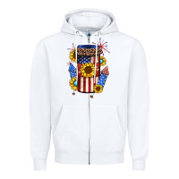 4th Of July Coffee Cup Zipper Hoodie | Teevron
