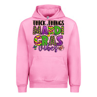 Fuchsia Pink thick things mardi gras vibes Urban Hoodie - LillyAllenDesigns