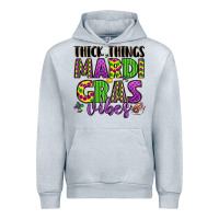 Heather Grey thick things mardi gras vibes Urban Hoodie - LillyAllenDesigns