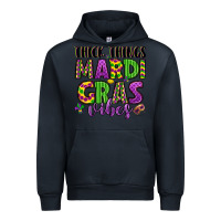 Navy thick things mardi gras vibes Urban Hoodie - LillyAllenDesigns