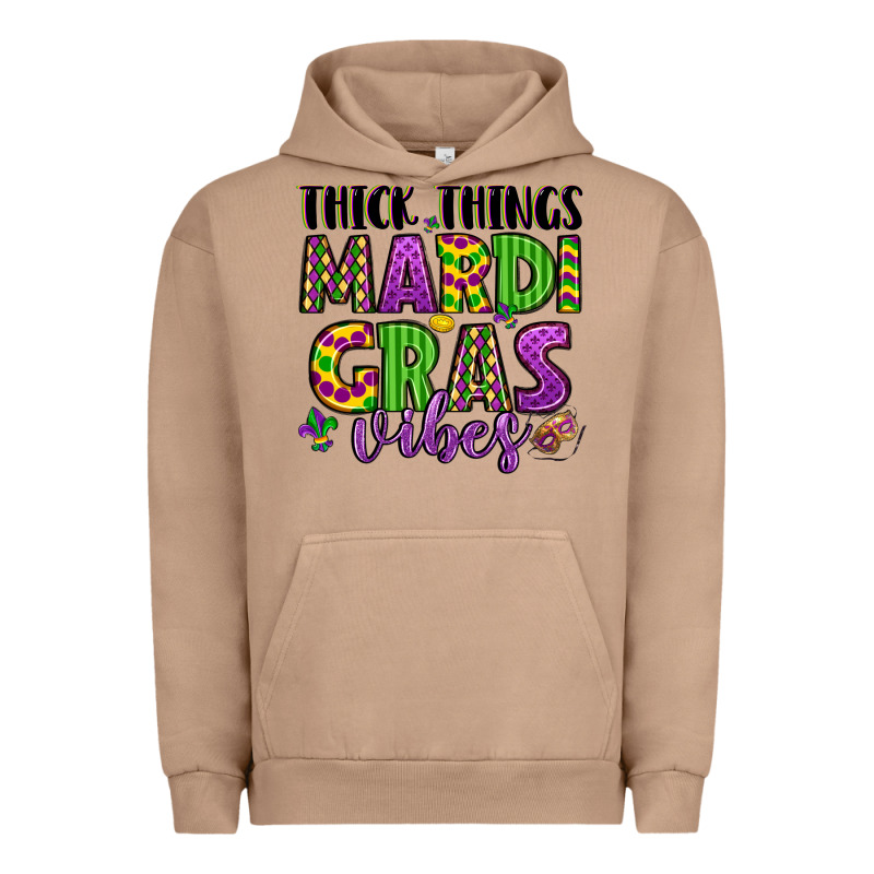 Thick Things Mardi Gras Vibes Urban Hoodie by LillyAllenDesigns | Teevron