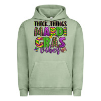 Pigment Oil Green thick things mardi gras vibes Urban Hoodie - LillyAllenDesigns