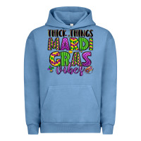 Pigment Pebble Blue thick things mardi gras vibes Urban Hoodie - LillyAllenDesigns