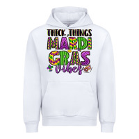 White thick things mardi gras vibes Urban Hoodie - LillyAllenDesigns