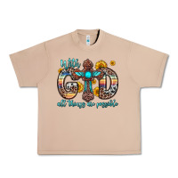 Burro with god all things are possible cross Urban Heavy Tee - Zillion Design Studio