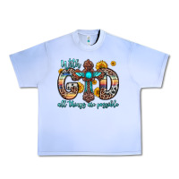 Grape Ice with god all things are possible cross Urban Heavy Tee - Zillion Design Studio