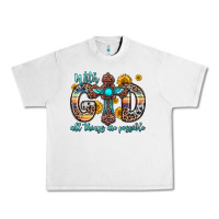 Lunar Rock with god all things are possible cross Urban Heavy Tee - Zillion Design Studio