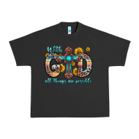 Pigment Black with god all things are possible cross Urban Heavy Tee - Zillion Design Studio