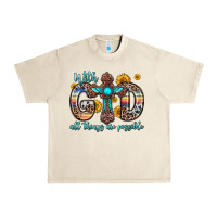 With God All Things Are Possible Cross Urban Heavy Tee | Teevron