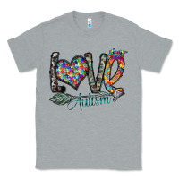 Heather Grey love autism Classic Tee - SublimationCraftShop