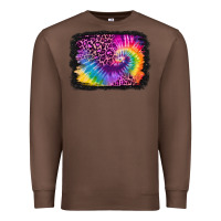 Chestnut tie dye leopard glitter background Premium Sweatshirt - Jasminsmagicworld