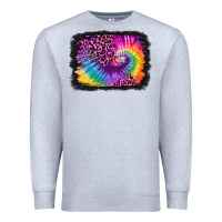 Heather Grey tie dye leopard glitter background Premium Sweatshirt - Jasminsmagicworld