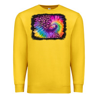 Lemon tie dye leopard glitter background Premium Sweatshirt - Jasminsmagicworld
