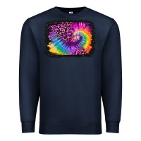 Navy tie dye leopard glitter background Premium Sweatshirt - Jasminsmagicworld