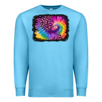 Ocean Blue tie dye leopard glitter background Premium Sweatshirt - Jasminsmagicworld