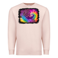 Pale Pink tie dye leopard glitter background Premium Sweatshirt - Jasminsmagicworld
