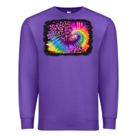 Purple tie dye leopard glitter background Premium Sweatshirt - Jasminsmagicworld