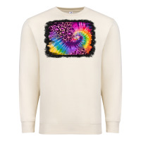 Sandshell tie dye leopard glitter background Premium Sweatshirt - Jasminsmagicworld