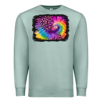 Seafoam tie dye leopard glitter background Premium Sweatshirt - Jasminsmagicworld