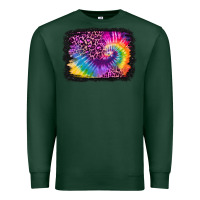 Sports Green tie dye leopard glitter background Premium Sweatshirt - Jasminsmagicworld