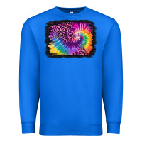 True Royal tie dye leopard glitter background Premium Sweatshirt - Jasminsmagicworld