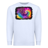 White tie dye leopard glitter background Premium Sweatshirt - Jasminsmagicworld