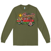 Army Green hello summer Long Sleeve Tee - SublimationCraftShop