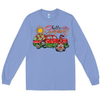 Colony Blue hello summer Long Sleeve Tee - SublimationCraftShop