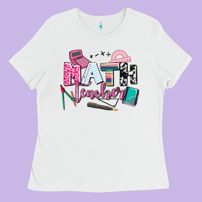 Math Teacher Ladies Tee Designed By Adodesignshop