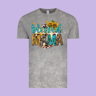 Vintage Tee blessed mama with sunflowers