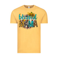 Vintage Mustard blessed mama with sunflowers Vintage Tee - texasbilliewilder