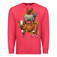 Cardinal farm animals stack Premium Sweatshirt - LillyAllenDesigns