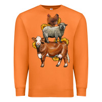 Carrot farm animals stack Premium Sweatshirt - LillyAllenDesigns