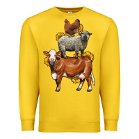 Lemon farm animals stack Premium Sweatshirt - LillyAllenDesigns
