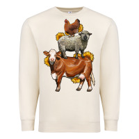 Sandshell farm animals stack Premium Sweatshirt - LillyAllenDesigns