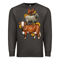 Smoke farm animals stack Premium Sweatshirt - LillyAllenDesigns