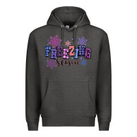Charcoal Heather freezing season Premium Hoodie - MaliasSmallBusiness