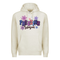 Oatmeal Heather freezing season Premium Hoodie - MaliasSmallBusiness