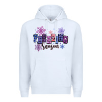 White freezing season Premium Hoodie - MaliasSmallBusiness