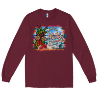 Burgundy hello summer Long Sleeve Tee - SublimationCraftShop
