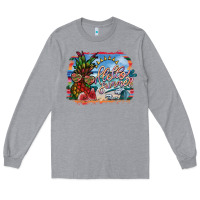 Heather Grey hello summer Long Sleeve Tee - SublimationCraftShop
