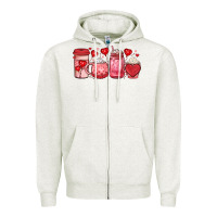 Oatmeal Heather valentines day coffee Zipper Hoodie - JahusDesignShop