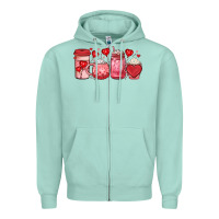Seafoam valentines day coffee Zipper Hoodie - JahusDesignShop