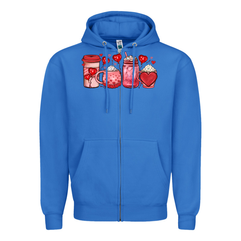 Valentines Day Coffee Zipper Hoodie by JahusDesignShop | Teevron